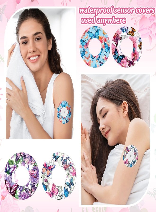 FuWeave مجموعة فوويف من 36 لاصقة لجهاز استشعار ليبر 2 بتصميم فراشة، لاصقات مقاومة للماء، أغطية ملونة مقاومة للعرق، غطاء حماية لجهاز مراقبة الجلوكوز المستمر، لاصق خلفي قابل للفصل - Image 4